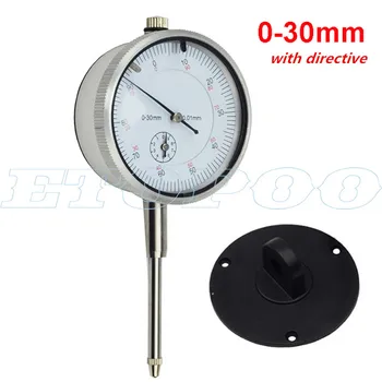 Dial Indikátor 0-10 mm 0-25 mm 0-30 mm 0.01 mm S Lug Dial Rozchod Mikrometer Strmeň Tabuľka Presný Indikátor Meracie Nástroje