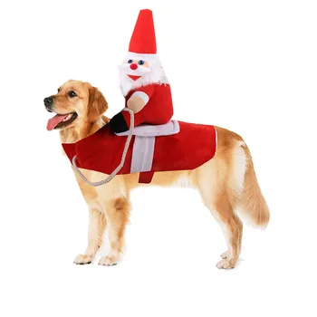 Vianočné Oblečenie pre psy, Santa Pes Kostýmy Dovolenku Strany dresing Oblečenie pre Smal Stredne Veľké Psy Zábavné Pet Oblečenie na Koni