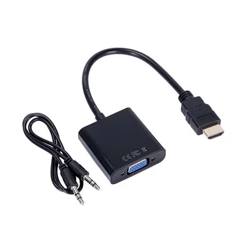 HDMI / VGA Video Kábel Adaptéra Converter až 1080P Digitálny Analógový PC, HDTV, DVD Prehrávač, Počítače, atď. - Black