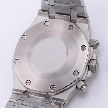 41mm Pánske Hodinky VK Quartz Japonskej Chronograf Hodinky z Nerezovej Ocele Náramok Sapphire Crystal Náramkové hodinky Mužov