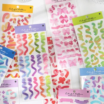 10packs/VEĽA farebné pásky série papiernictvo nálepky Creative decoration DIY PVC nálepky.