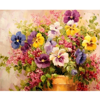 GATYZTORY Kvety Maľovanie Podľa Čísel Pre Dospelých, Deti DIY HandPainted olejomaľba Akrylová Farba Kresby Na Plátne Stenu Decor