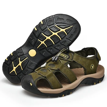 UEXIA Footawear Mužské Topánky pravej Kože Mužov Letné Sandále Mužov Topánky Plážové Sandále Módne Vonkajšie Bežné Tenisky Veľkosť 48