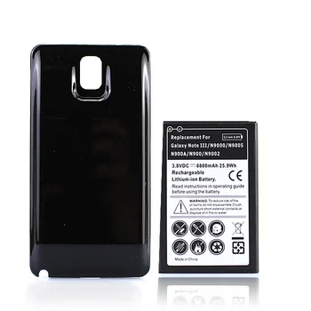 Note3 6800mAh Nabíjateľná Batéria Pre Samsung Galaxy Note 3 N9000 N9005 N900A N9002 N900 Rozšírená Batéria+Čierny Zadný Kryt Prípade