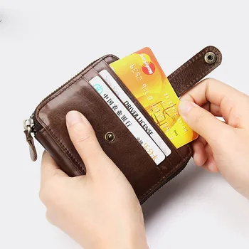 Muži RFID Blokovanie Slim Peňaženky Tenký, Minimalistický Prednom Vrecku Peňaženku Mužov Reálnom Kožené Kreditnej Karty, Peniaze Klip pre Človeka R9007