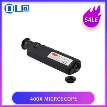 Podpora Presné 400X Optických Vlákien Kontroly Optického Mikroskopu s Ručnými 1.25 & 2,5 mm Adaptéry Čierna Farba
