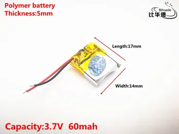 Liter energie batérie Dobré Qulity 3,7 V,60mAH,501417 Polymer lithium ion / Li-ion batéria pre HRAČKA,POWER BANKY,GPS,mp3,mp4
