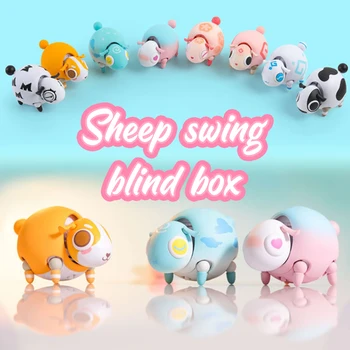 Roztomilé zvieratko kyvné ovce slepé okno elektrické hračky ozdoby bábika veľa šťastia kontinuálne dieťa darček