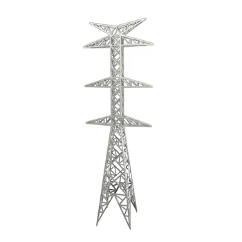 Piesok Tabuľka Model Vysoké Napätie Veža Prenos Kábel Plastového Suda Na Diorama Budovy