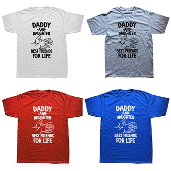 Otec A Dcéra Najlepšími Priateľmi Na Celý Život Otcov, Deň Otec Darček Zábavné Vytlačené Otecko T Shirt Bežné Samec Krátky Rukáv T-Shirts Čaj