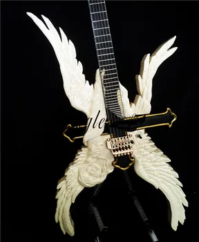 Eagle. Motýľ, Elektrické Gitary, Elektrické Basy Custom Shop,Cudzie Vyrezávané Elektrická Gitara Biely Kresťan Anjel Bohyne Prispôsobiť