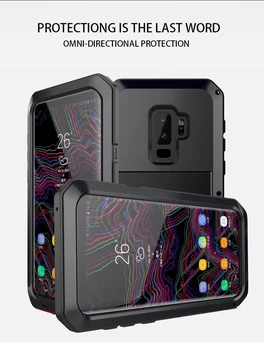 Luxusné Kovové Brnenie Plnú Ochranu obal pre Samsung Galaxy S5 S6 S7 Poznámka 10 Pro 9 5 8 Okraji S8 S9 S10 Plus S10e Shockproof Cove.