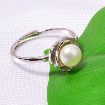 YIKALAISI 925 sterling silver šperky krúžok Pre Ženy Pearl šperky 2018 Módne prírodné 6-7 mm Sladkovodné perly krúžky darček