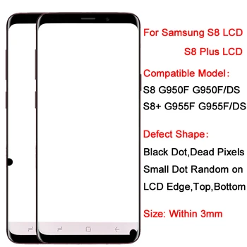Pôvodné S8 s LCD Samsung Galaxy S8 Plus LCD S rámikom Super Amoled 2960*1440 SM-G950F G955F Dotykový Displej Časti Mieste