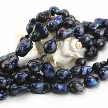 APDGG Skutočné Prírodné 15-20x20-30 mm AA+ Barokový umelé black pearl pramene voľné korálky ženy lady šperky urob si sám