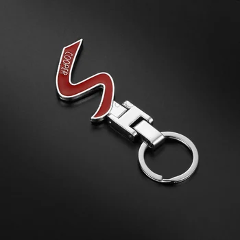 3D Kovov S Znak Auto Keychain Krúžok Pre Mini Cooper S jedným Clubman JCW Krajana Paceman R55 R56 R60 R61 F55 F56 F54 F60