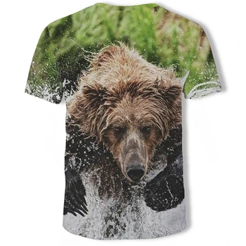 Značka Rusko T-shirt Medveď Košele Vojny Tričko Vojenské Oblečenie Zbraň Tees Topy Mužov 3d tričko Cool Čaj