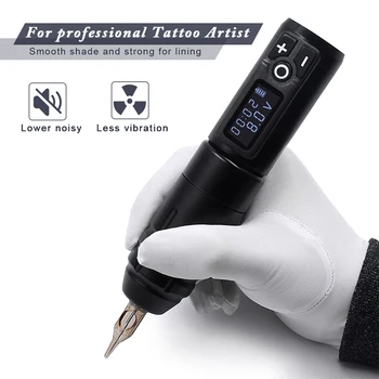 Bezdrôtové Tetovanie Stroj Pero Profesionálne Prispôsobené Motorových Tetovanie Zbraň Lítiové Batérie, Rýchle Nabitie Stlmiť Nízke Vibrácie