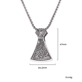 EUEAVAN 10pcs/veľa Mužov Thor Kladivo, Sekera Amulet Prívesok Náhrdelníky Vintage Viking Severanov Severskej Kúzlo Nehrdzavejúcej Ocele Reťazca Náhrdelník