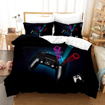 Bytový Textil PlayStation 3D Vytlačené posteľná bielizeň Nastavenie Gamepadu DualShock Perinu obliečka na Vankúš Posteľná Bielizeň Európa/Austrália/USA Veľkosť
