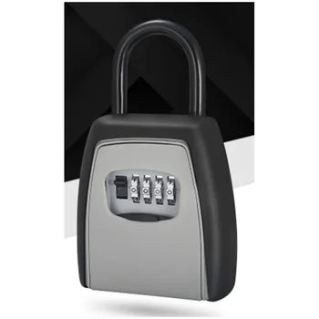 HFES Heslo Zadajte Box Sivá štvormiestne Heslo Zámok Visiaci zámok Typu bez Inštalácie Visiaci zámok Key Lock Poľa Zadajte Skladovanie Zámok Box