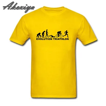 Vývoj triatlon tee tričko homme de marque muž tričko bavlna vlastné komické tlač krátky rukáv plodín top funny t-shirts