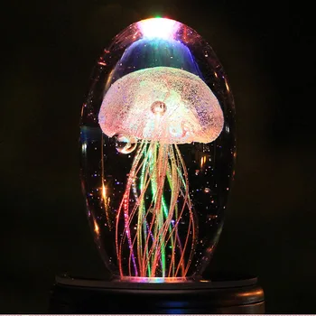 3D Medúzy lampa noc medúzy svetlo detí svetlo dieťa lampara LED Multicolor Osvetlenie Crystal Rýb Pre Dieťa Darčeky Dekor