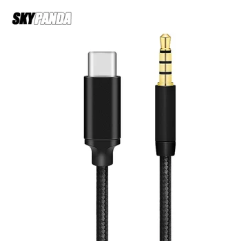 USB-C 3,5 mm AUX Konektor, 1m Kábel Audio, Mikrofón Pre Typ-C Telefón, Tablet Previesť Kábel