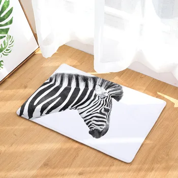 CAMMITEVER Čierna Biela Zebra Mäkký Koberec Spálňa Rohože Koberce Pre Obývacou Izbou Koberec