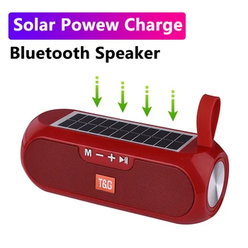 Prenosné Bezdrôtové Bluetooth Reproduktor 3D Stereo Stĺpec Hudobné Centrum Box Solar Power Bank Boombox Nepremokavé USB, AUX FM Super Basy