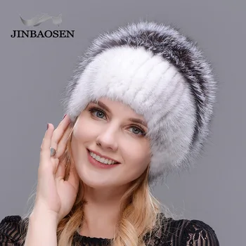 Ruský kožušiny Žena zimné móda reálne kožušiny klobúk noriek kožušiny králik prírodné fox zrastov vlna ski hat teplé ochranu sluchu cestovné klobúk