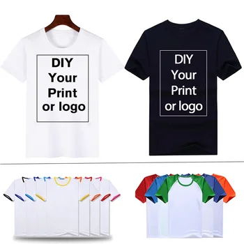 Prispôsobený Print T Shirt pre Mužov DIY Váš Ako obrázok alebo Logo Mnoho Farbu a Štýl Top Tees Žien Modálne Tričko Veľkosť S-4XL
