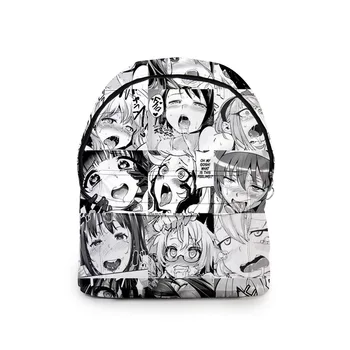Anime a Hentai Batoh Kawaii Muži Ženy ahegao Školské Tašky, Cestovné Tašky 3D Tlač Teenage Notebook Batoh teens späť taška manga