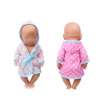 43 cm bábiky baby Oblečenie nové narodený pyžamo vyhovovali župan osuška Šaty Detské hračky fit Americký 18-palcové Dievča bábiku f550