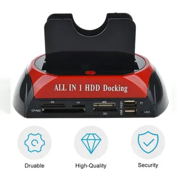 Multifunkčné HDD Dokovacej Stanice, Dual USB 2.0 2.5/ 3.5 Palcový IDE SATA Externý HDD Box Pevného Disku Kryt Čítačky pamäťových Kariet