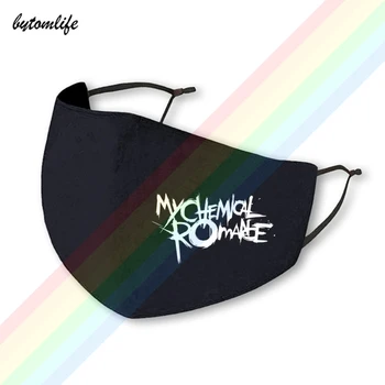 My Chemical Romance Logo Maska Tlač Polyester Umývateľný Priedušná Opakovane Vodotesný A Prachotesný Bavlna Úst Maska