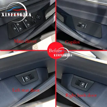 Pre BMW 5 Series G30 17-19 Uhlíkových Vlákien Farba Dverí sa Okno Výťah Tlačidlo Panel Výbava