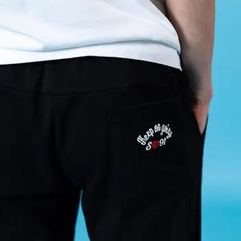 SIMWOOD 2020 jar leto nové tepláky mužov list výšivky trackpants členok-dĺžka jogger šnúrkou bežné nohavice SJ130385