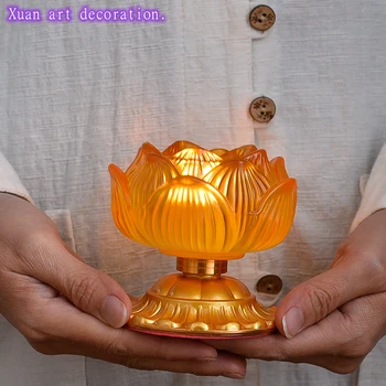 Maslo Objímky Farebné Glazúry Lotus Sviečkový Domácnosti Budhistické Ponúka Lampa Buddha Predné Buddha Sviečka, Lampa Na Čítanie