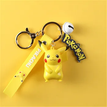 2020 NOVÉ najpredávanejšie Skutočné Povolenie Pokémon Pikachu keychain Pikachu Keychain Detí Darčeky, Vianočné Darčeky 4-6TYP PVC