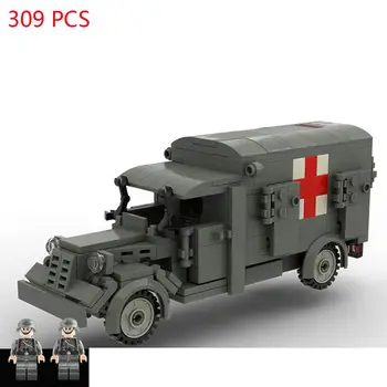 Horúce lepining vojenské druhej svetovej VOJNY techniku, Nemecko armády dopravy príkaz Lekárske ošetrenie zásobovacie vozidlá auto vojny bloky tehly hračky