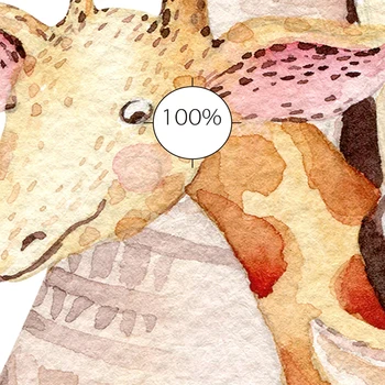 Vlastné Samolepiace Tapety 3D Ručne Maľované Roztomilý Zvierat detskej Izby Foto nástennú maľbu detský Pozadí Steny Dekor Nálepky