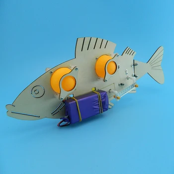 Zábava Science Experiment Hračky pre Deti DIY Montáž Mechanického Plávanie Ryby Elektronické Vzdelávacie KMEŇOVÝCH Kit Sada Darček