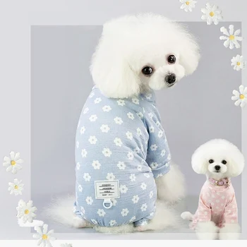 Krásne Zvieratko Oblečenie Roztomilé Malé Psy Pyžamo Šteňa Jumpsuit Šteňa Psa Kostým Tlač Oblečenie Tričko pre Krásne Šteniatko Oblečenie #