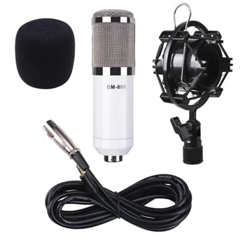 BM800 Mikrofon Kondenzátora Nahrávanie Zvuku BM 800 Mikrofón S Shock Mount Pre Rádio Braodcasting Spev Nahrávanie KTV Karaoke