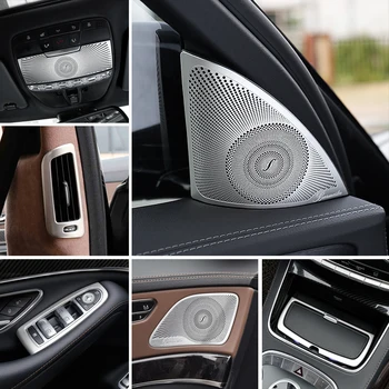 Auto Vnútorné Dvere Audio Reproduktorov Radenia Panel Dverí, lakťová opierka Kryt Výbava Nálepky na Mercedes Benz Triedy S W222-19 Príslušenstvo