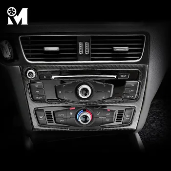 Carbon Fiber Auto, Interiér, Výbava klimatizácia CD Ovládací Panel Dekoratívne Auto Styling Samolepky Pre Audi Q5 Auto Príslušenstvo