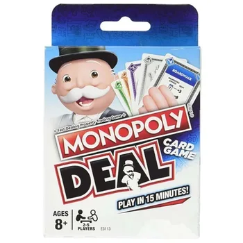 Hasbro Monopoly Deal Karty Doskové Hry, Hracie Karty Poker Rodiny Puzzle Party Hračka Budovanie Tímu Vtipné Deti Hračky Vianočný Darček