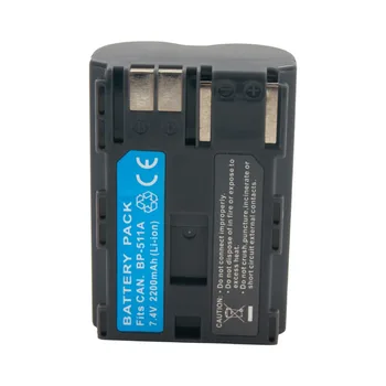Nabíjateľná BP511A batérie 7.4 V 2200mAH Li-ion kamera, batéria BP-511A BP-511 BP511 pre Canon EOS 300D 20 D 30 D 50D 40D 10D 5D