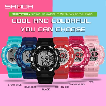 SANDA detské Hodinky Dievča, Chlapec, Vodotesné 50M Svetelný Žiakov Hodinky Športové Náramkové hodinky Elektronické deti hodinky dievčatá